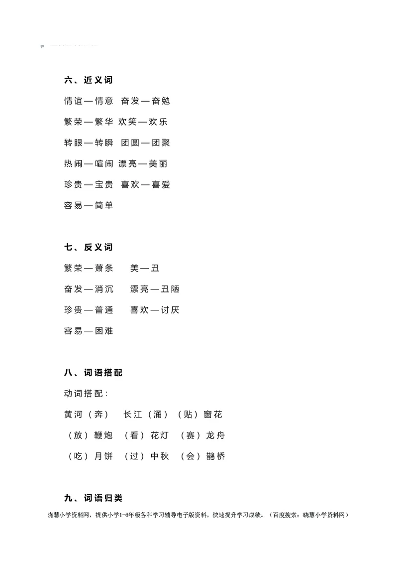 二年级下册语文部编版知识要点汇总_小学1-6年级全部试卷_语文_二年级_3-7-2、小学二年级语文下册_3-7-2-1、复习、知识点、归纳汇总_部编版