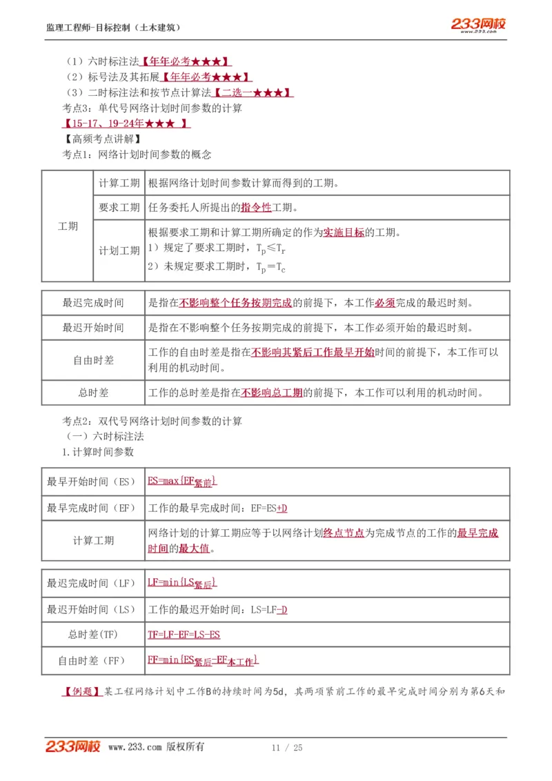 WM_Removed_进度1-6_监理工程师_2025监理工程师_2025年监理工程师-各大机构_2025年监理-土建目标_机构3-223_03.高频考点-江.凌俊_进度控制