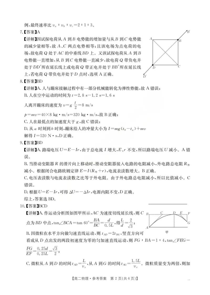 物理答案2025年&ldquo;三新&rdquo;协同教研共同体高二联考_251221江西省三新协同教研共同体2025&mdash;2026学年高二上学期12月联考（全）