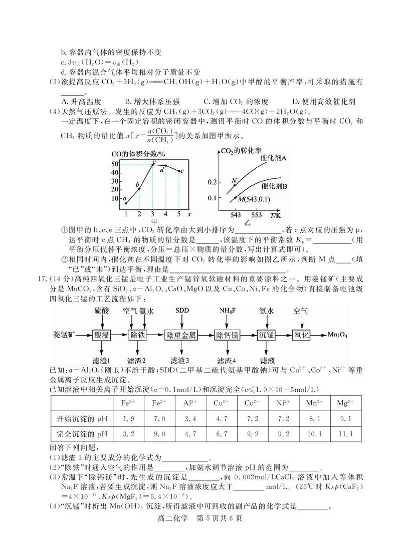 高二化学_2024-2025高二（7-7月题库）_2024年12月试卷_1209贵州省名校协作体2024-2025学年高二上学期联考（一）（12月）_贵州省名校协作体2024-2025学年高二上学期12月联考（一）化学试题_化学