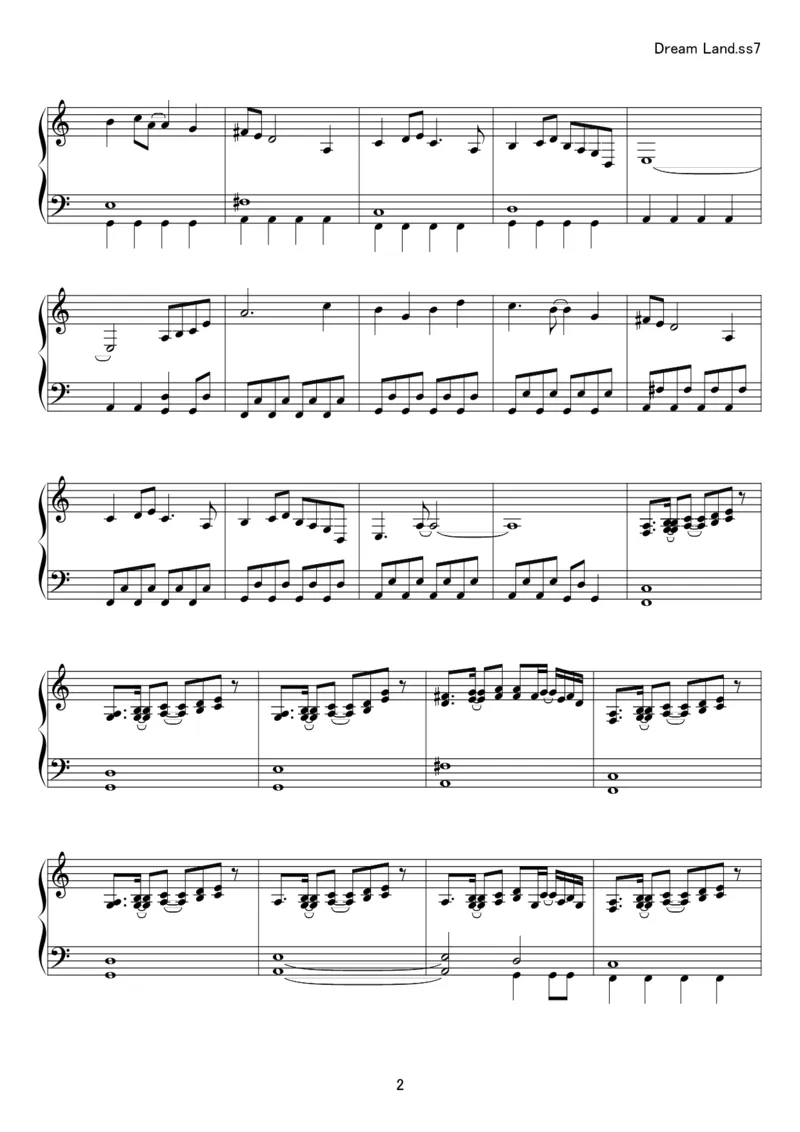 [kituneyuu][normal][3]_一万首著名钢琴曲谱哈农贝多芬合集视频教学电子版高清无水印可打印_05动漫游戏钢琴谱合集_日系东方Project钢琴谱全集_东方project钢琴谱_14　DreamLand