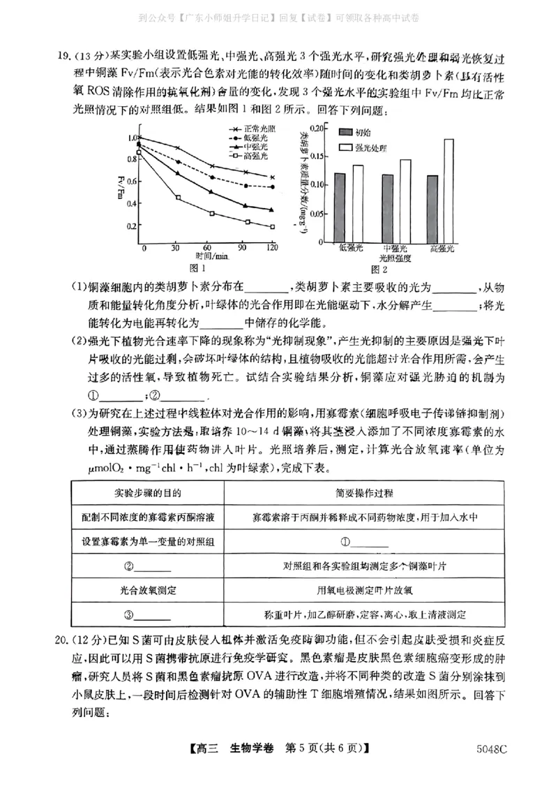 清远一模生物试卷_2024-2025高三（6-6月题库）_2024年10月试卷_1024广东省清远市2024-2025学年高三上学期一模考试（5048C）_广东省清远市2024-2025学年高三上学期第一次模拟考试生物