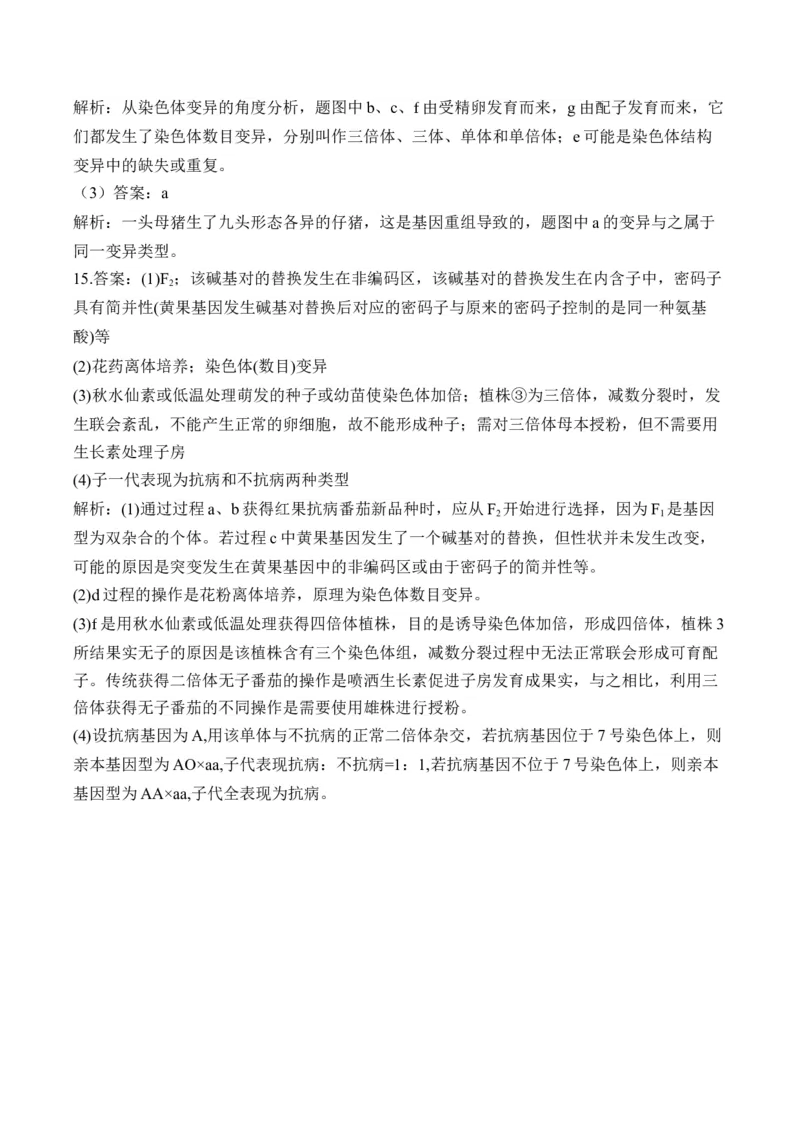 （13）生物的变异与育种&mdash;&mdash;高考生物二轮复习易错重难提升学案（含解析）_2024-2025高三（6-6月题库）_2026年1月高三_260104高考生物二轮复习易错重难提升（含解析）