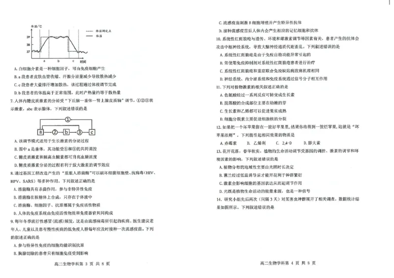 高二生物高二生物_2024-2025高二（7-7月题库）_2025年02月试卷_0206贵州省遵义市播州区2024-2025学年高二上学期1月期末考试