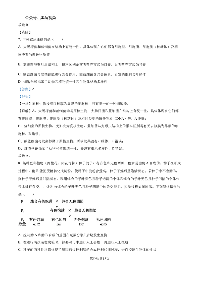 福建省福州第三中学2024-2025学年高三上学期10月月考生物答案_2024-2025高三（6-6月题库）_2024年10月试卷_1022福建省福州第三中学2024-2025学年高三上学期10月月考
