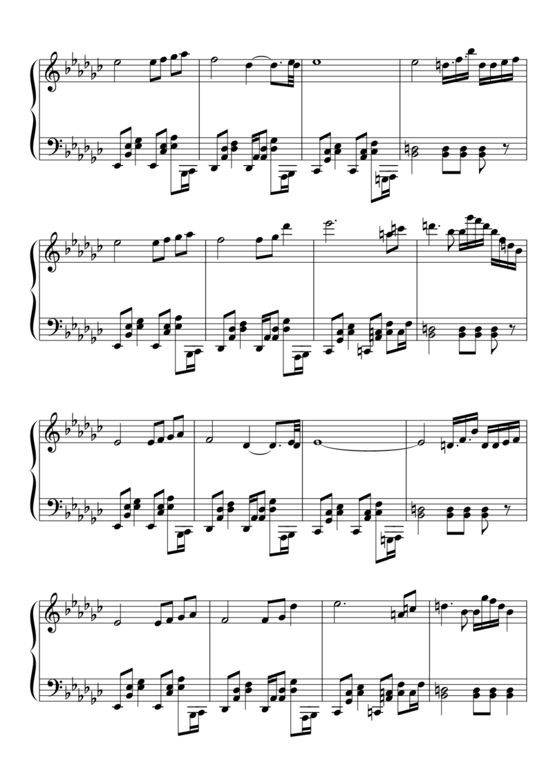 [東方ピアノEasyモード楽譜][hard][7]科学世紀の少年少女_一万首著名钢琴曲谱哈农贝多芬合集视频教学电子版高清无水印可打印_05动漫游戏钢琴谱合集_日系东方Project钢琴谱全集