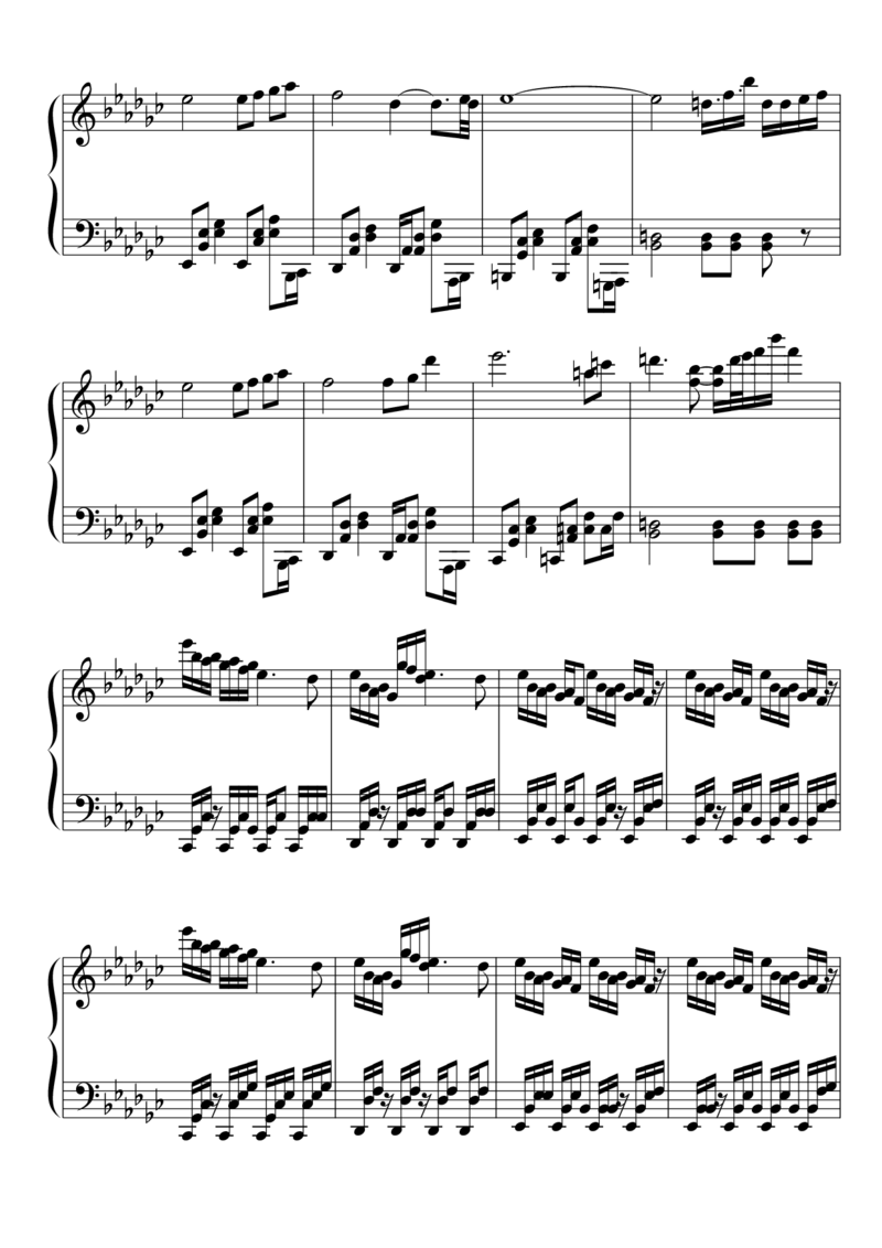 [東方ピアノEasyモード楽譜][hard][7]科学世紀の少年少女_一万首著名钢琴曲谱哈农贝多芬合集视频教学电子版高清无水印可打印_05动漫游戏钢琴谱合集_日系东方Project钢琴谱全集