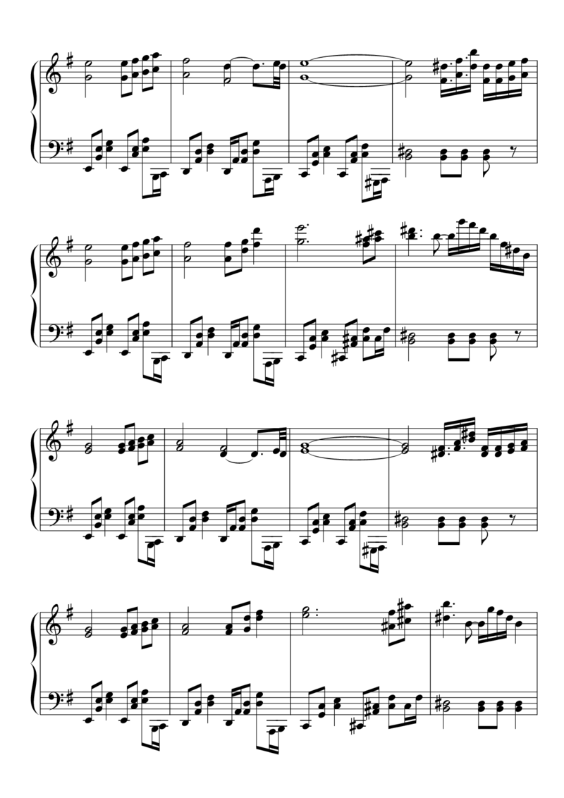 [東方ピアノEasyモード楽譜][hard][7]科学世紀の少年少女_一万首著名钢琴曲谱哈农贝多芬合集视频教学电子版高清无水印可打印_05动漫游戏钢琴谱合集_日系东方Project钢琴谱全集