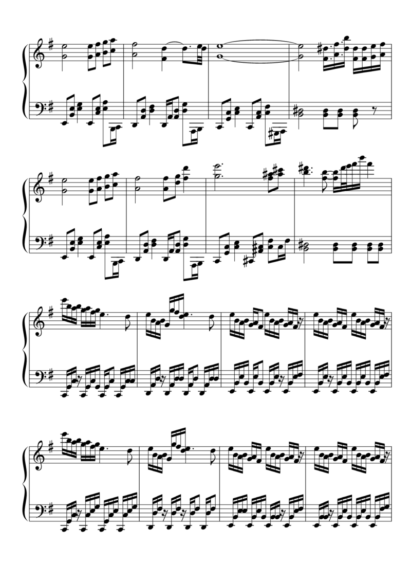 [東方ピアノEasyモード楽譜][hard][7]科学世紀の少年少女_一万首著名钢琴曲谱哈农贝多芬合集视频教学电子版高清无水印可打印_05动漫游戏钢琴谱合集_日系东方Project钢琴谱全集