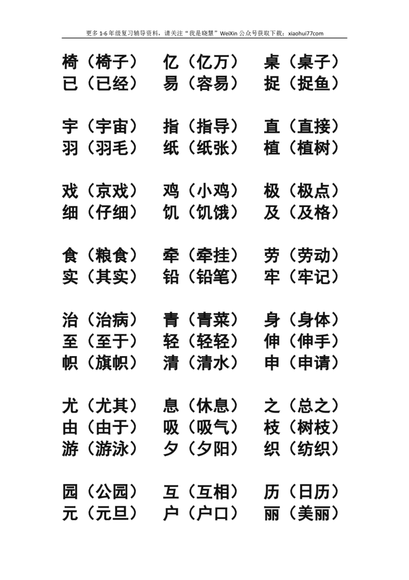 二年级上册-语文形近字.同音字归类_小学1-6年级全部试卷_语文_二年级_3-7-1、小学二年级语文上册_3-7-1-1、复习、知识点、归纳汇总_通用