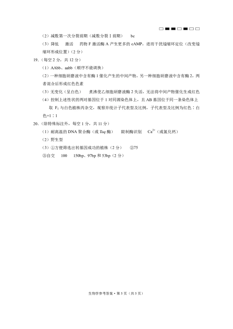 重庆巴蜀中学2025届高考适应性月考卷（二）生物答案_2024-2025高三（6-6月题库）_2024年10月试卷_1021重庆巴蜀中学2025届高考适应性月考卷（二）