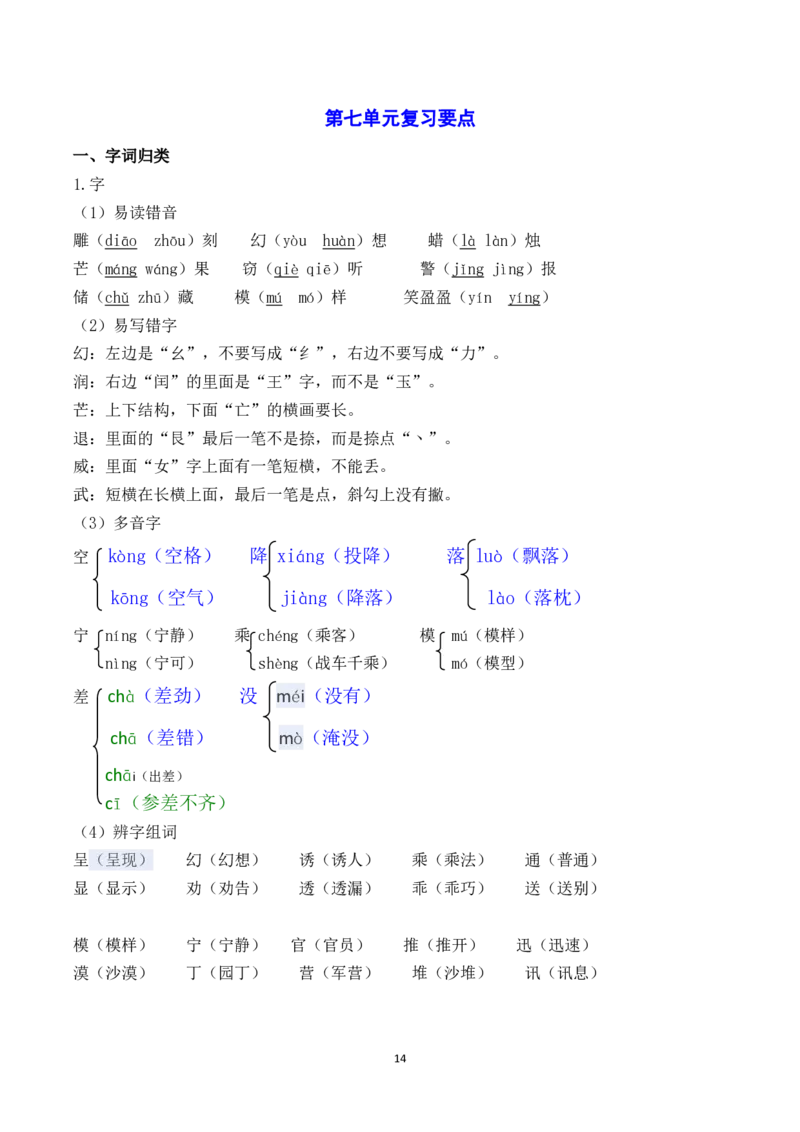 三年级下册-语文期末单元总复习精编(附作文期末试卷）_小学1-6年级全部试卷_语文_三年级_3-8-2、小学三年级语文下册_3-8-2-2、练习题、作业、试题、试卷_通用