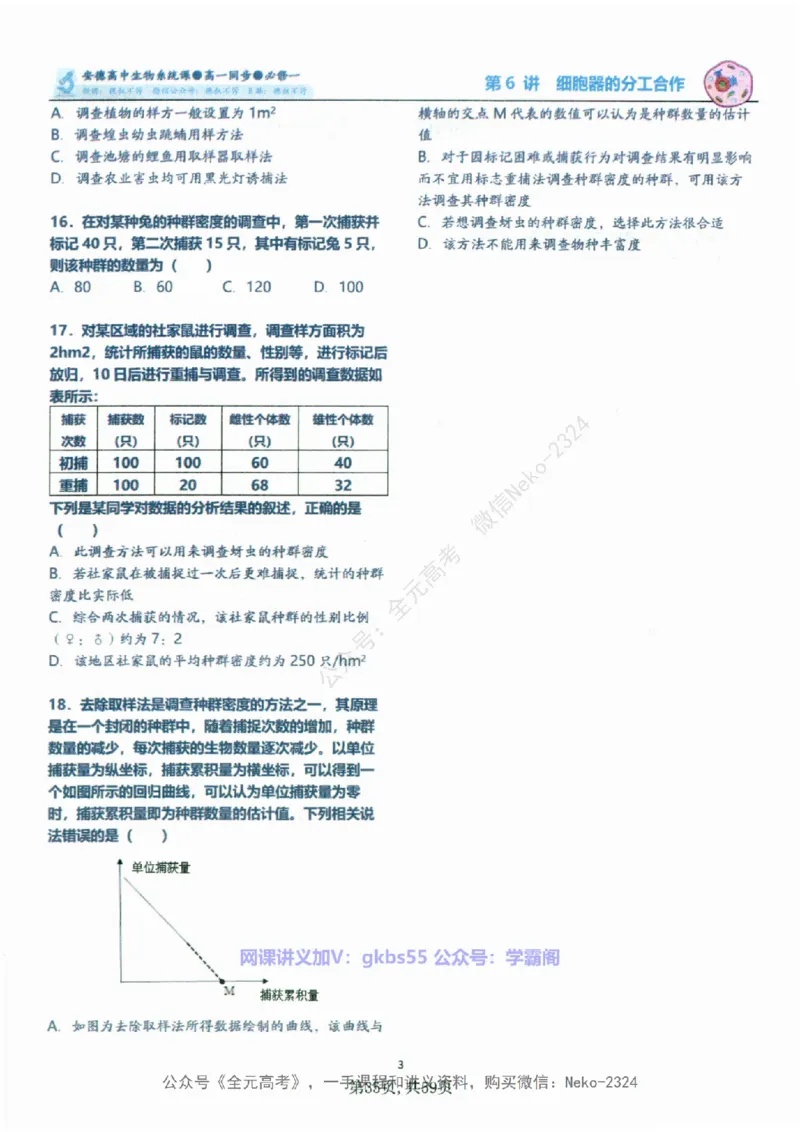 高二生物刷题课讲义1-15讲选修一二-薄本@_2024-2025高三（6-6月题库）_2024年09月试卷_李林