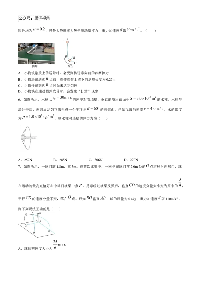 湖北省武汉外国语学校2024-2025学年高三上学期10月考试物理试题Word版含解析_2024-2025高三（6-6月题库）_2024年11月试卷_1104湖北省武汉外国语学校2025届高三上学期10月月考