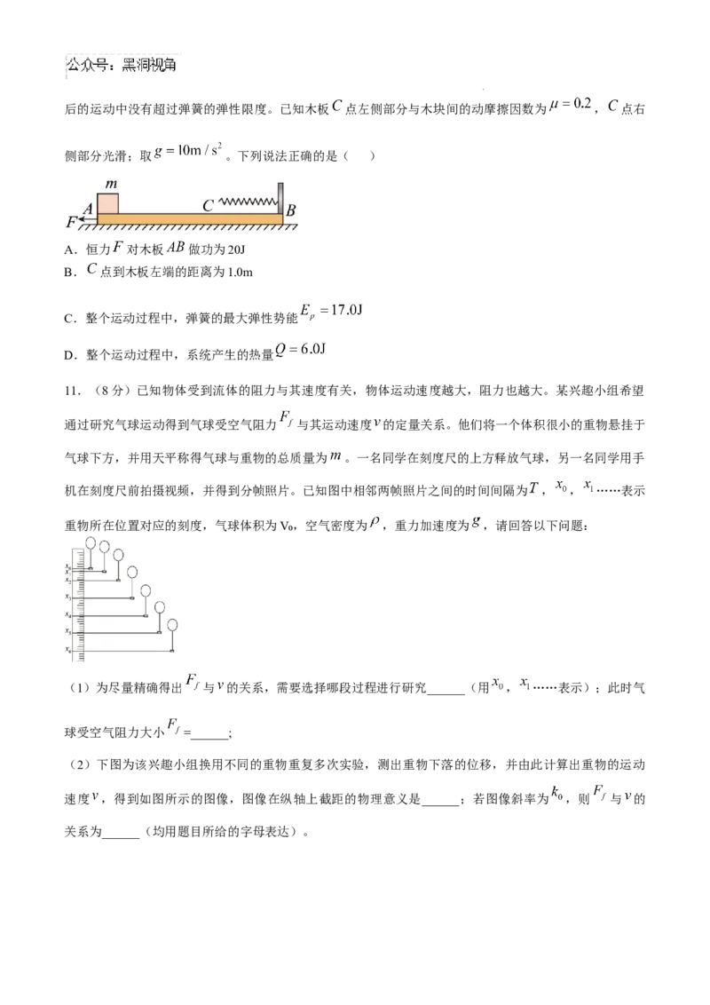 湖北省武汉外国语学校2024-2025学年高三上学期10月考试物理试题Word版含解析_2024-2025高三（6-6月题库）_2024年11月试卷_1104湖北省武汉外国语学校2025届高三上学期10月月考