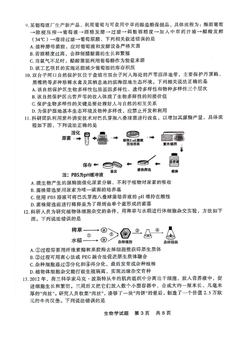 高二生物_2024-2025高二（7-7月题库）_2024年07月试卷_0723辽宁省点石联考2023-2024学年高二下学期7月期末联考_辽宁省点石联考2023-2024学年高二下学期7月期末生物试题
