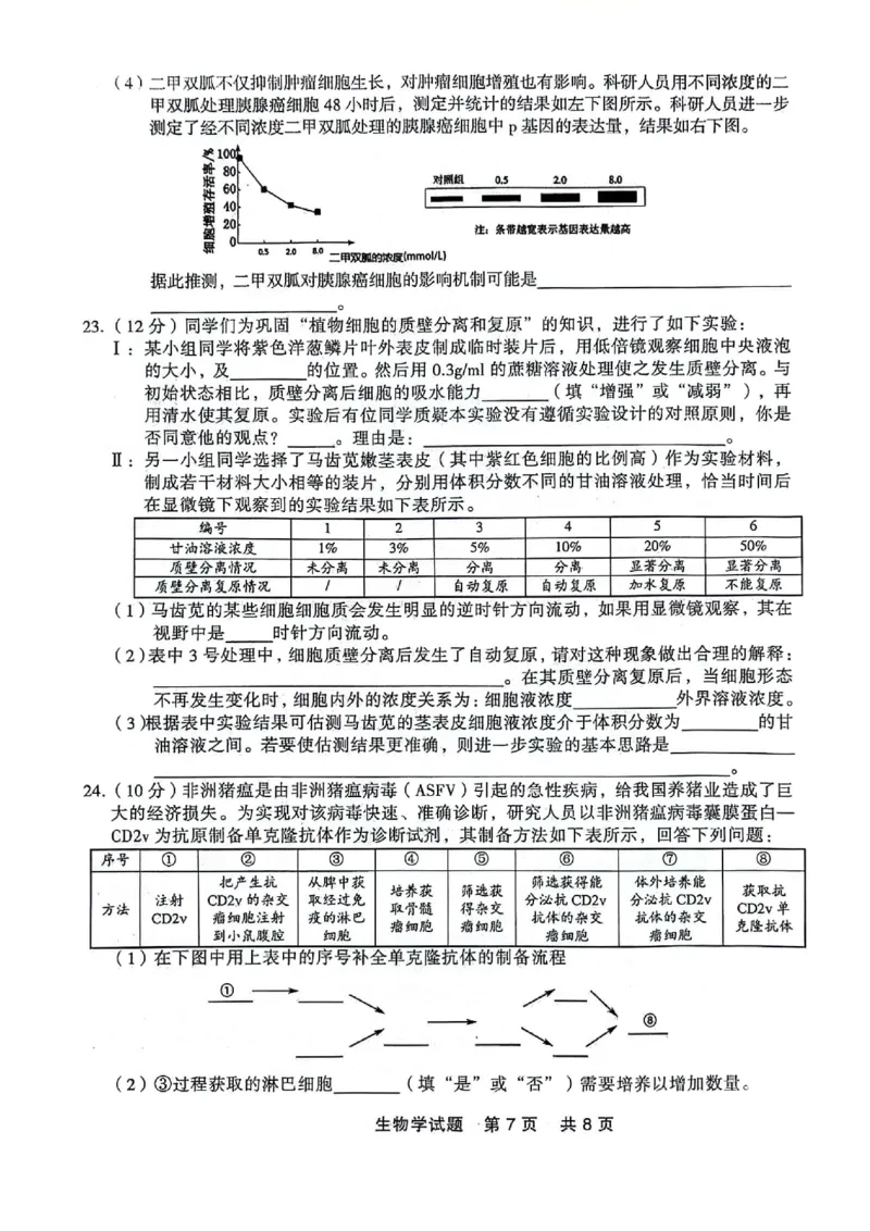 高二生物_2024-2025高二（7-7月题库）_2024年07月试卷_0723辽宁省点石联考2023-2024学年高二下学期7月期末联考_辽宁省点石联考2023-2024学年高二下学期7月期末生物试题
