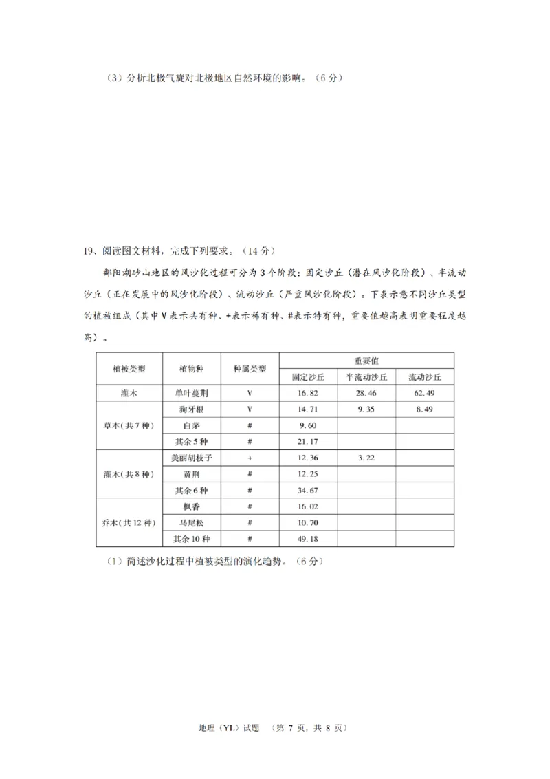湖南省长沙市雅礼中学2024-2025学年高三上学期（9月）综合自主测试地理+答案_2024-2025高三（6-6月题库）_2024年09月试卷