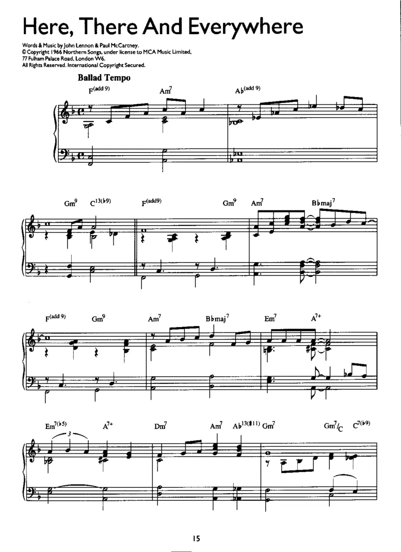 [披头士爵士钢琴谱].__Book_-_Beatles_-_Beatles_For_Jazz_Piano_一万首著名钢琴曲谱哈农贝多芬合集视频教学电子版高清无水印可打印_08名曲总谱合集