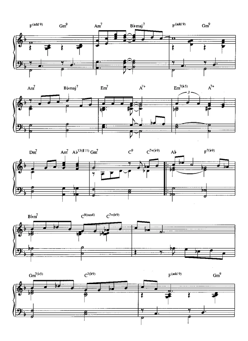 [披头士爵士钢琴谱].__Book_-_Beatles_-_Beatles_For_Jazz_Piano_一万首著名钢琴曲谱哈农贝多芬合集视频教学电子版高清无水印可打印_08名曲总谱合集