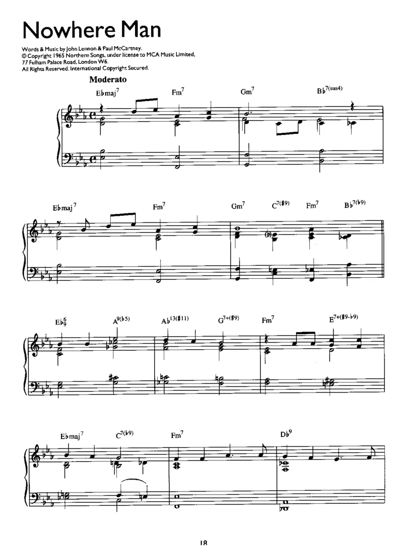 [披头士爵士钢琴谱].__Book_-_Beatles_-_Beatles_For_Jazz_Piano_一万首著名钢琴曲谱哈农贝多芬合集视频教学电子版高清无水印可打印_08名曲总谱合集