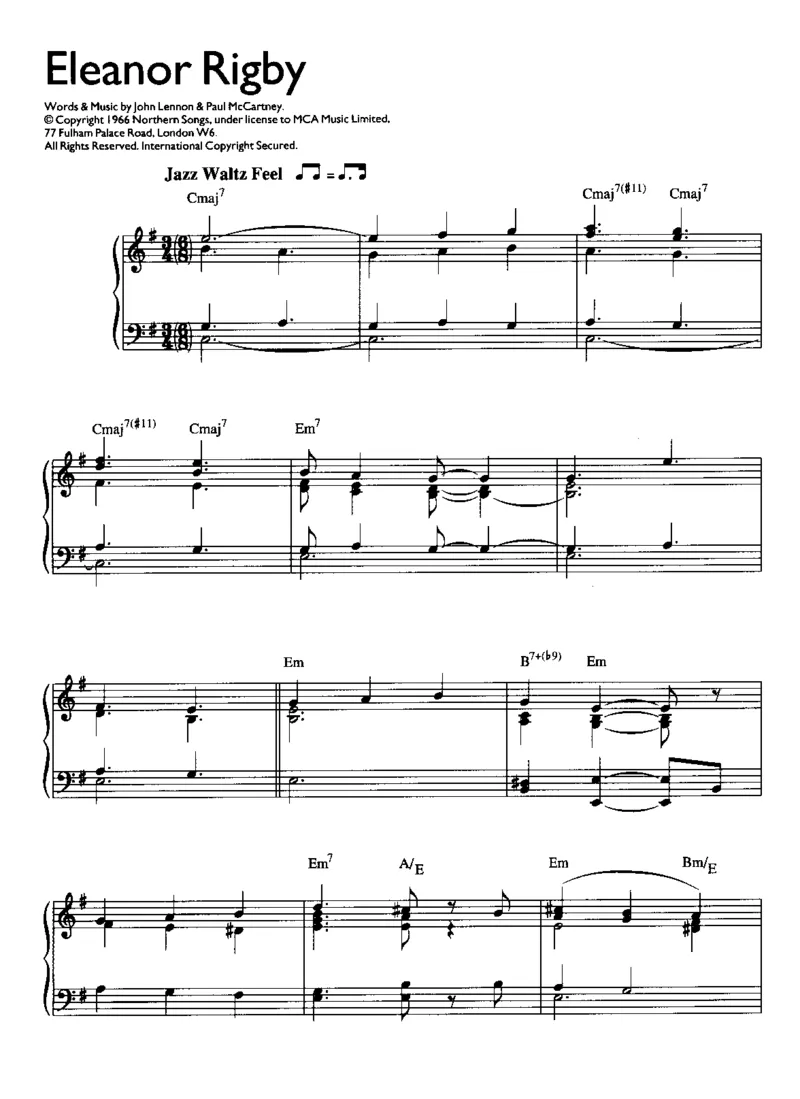 [披头士爵士钢琴谱].__Book_-_Beatles_-_Beatles_For_Jazz_Piano_一万首著名钢琴曲谱哈农贝多芬合集视频教学电子版高清无水印可打印_08名曲总谱合集