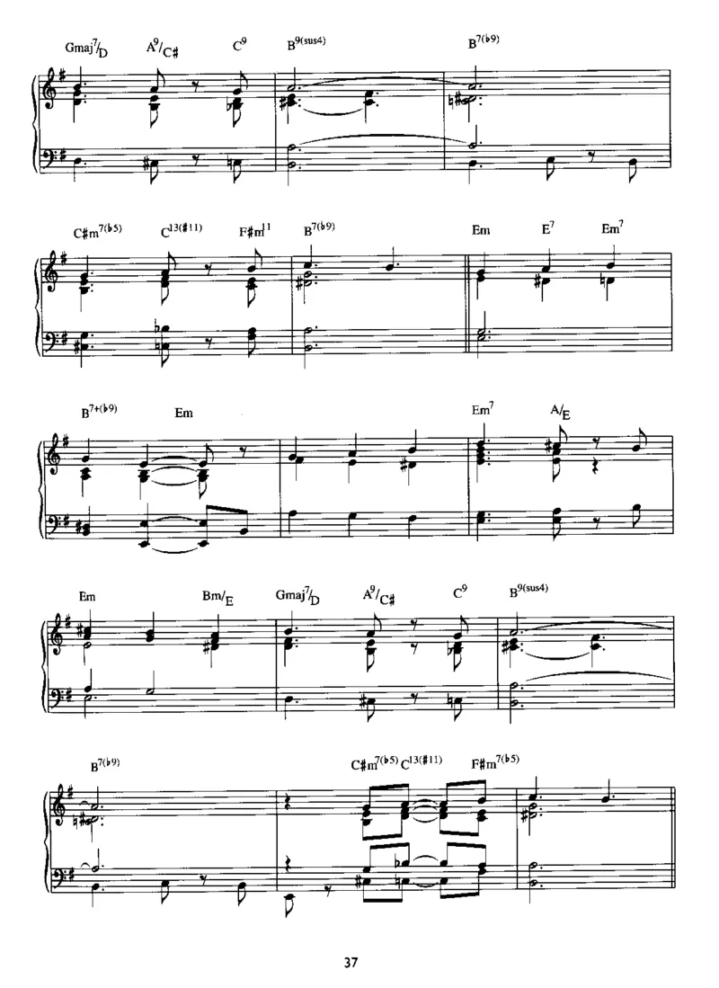 [披头士爵士钢琴谱].__Book_-_Beatles_-_Beatles_For_Jazz_Piano_一万首著名钢琴曲谱哈农贝多芬合集视频教学电子版高清无水印可打印_08名曲总谱合集