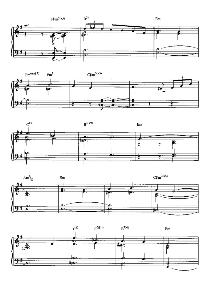 [披头士爵士钢琴谱].__Book_-_Beatles_-_Beatles_For_Jazz_Piano_一万首著名钢琴曲谱哈农贝多芬合集视频教学电子版高清无水印可打印_08名曲总谱合集