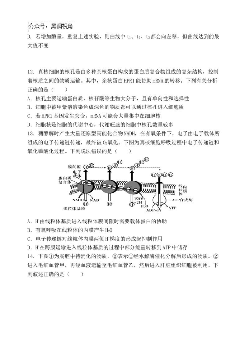 福建省福州市八县（市）协作校2024-2025学年高三上学期期中联考试题生物Word版含答案_2024-2025高三（6-6月题库）_2024年11月试卷