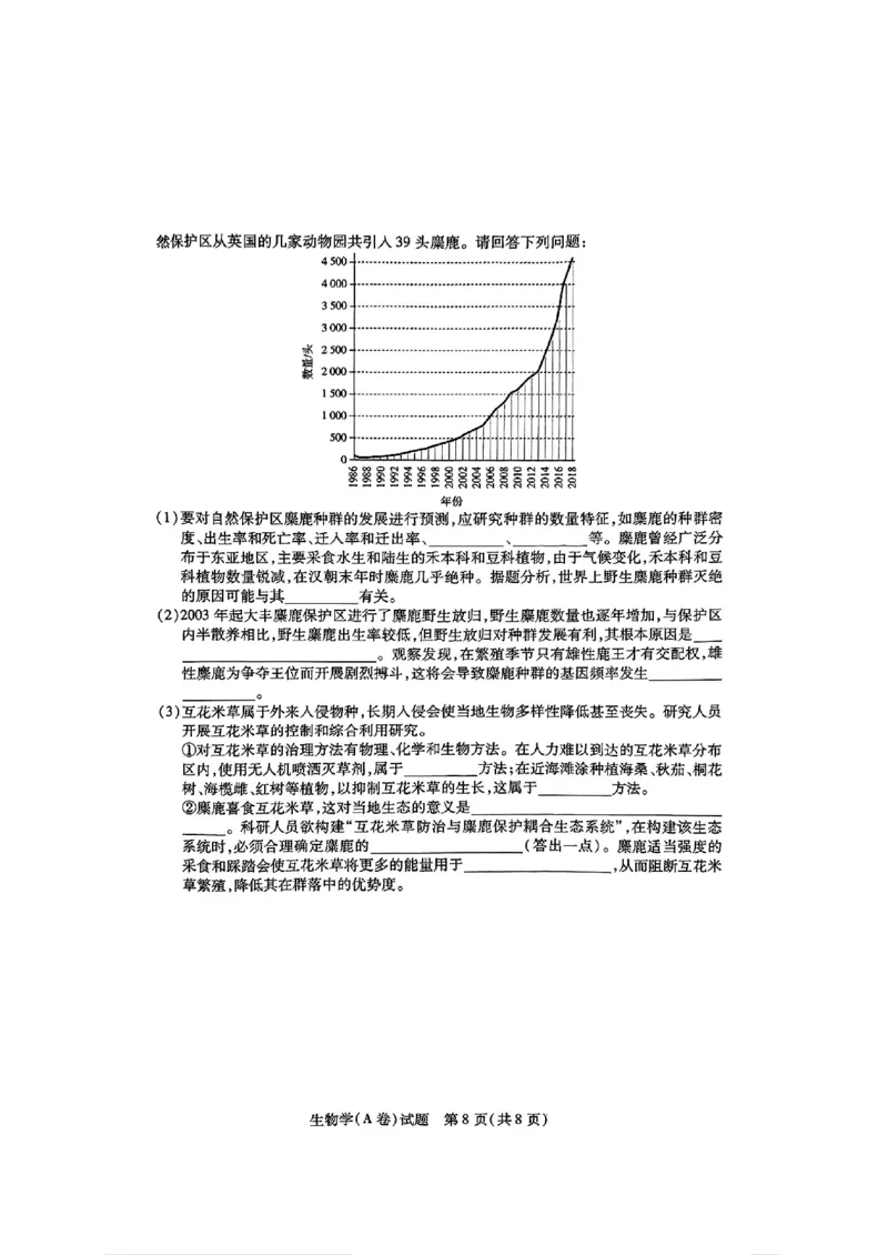 生物试卷_2024-2025高三（6-6月题库）_2024年12月试卷_1213河南省天一大联考2024-2025学年高中毕业班阶段性测试（四）_河南省天一大联考2024-2025学年高中毕业班阶段性测试（四）生物