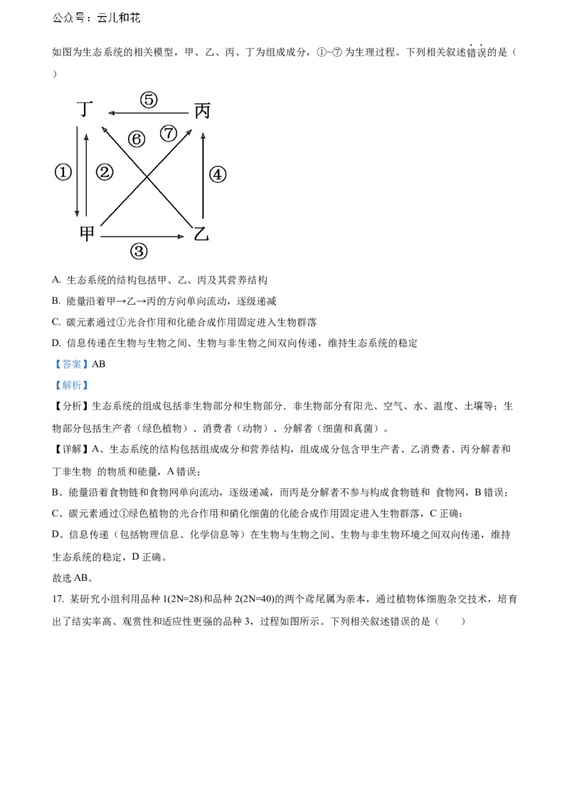 黑龙江省哈尔滨市六校2023-2024学年高二下学期期末联考试题生物Word版含解析_2024-2025高二（7-7月题库）_2024年08月试卷_0808黑龙江省哈尔滨市六校2023-2024学年高二下学期期末联考试题