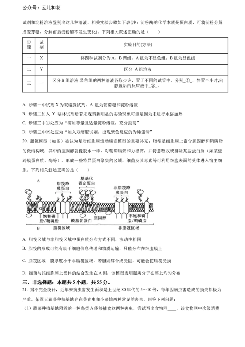 黑龙江省哈尔滨市六校2023-2024学年高二下学期期末联考试题生物Word版含解析_2024-2025高二（7-7月题库）_2024年08月试卷_0808黑龙江省哈尔滨市六校2023-2024学年高二下学期期末联考试题