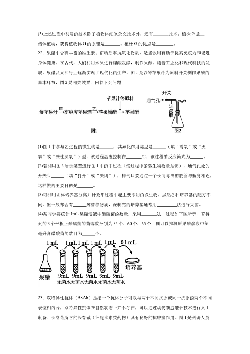 辽宁省大连市滨城高中联盟2024-2025学年高二下学期4月考试生物Word版含答案_2024-2025高二（7-7月题库）_2025年05月试卷_0506辽宁省大连市滨城高中联盟2024-2025学年高二下学期4月考试