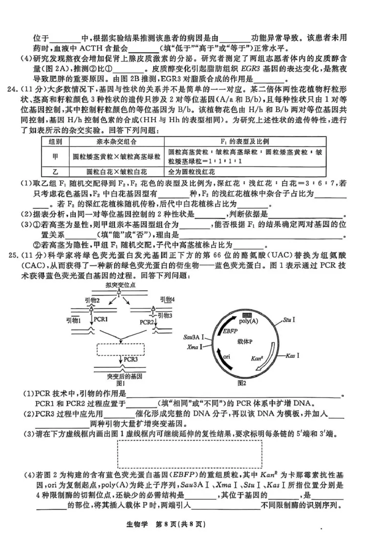 辽宁名校联盟2025-2026学年高三上学期1月期末考试生物_2024-2026高三（6-6月题库）_2026年01月高三试卷_0116辽宁名校联盟2025-2026学年高三上学期1月期末考试（全）