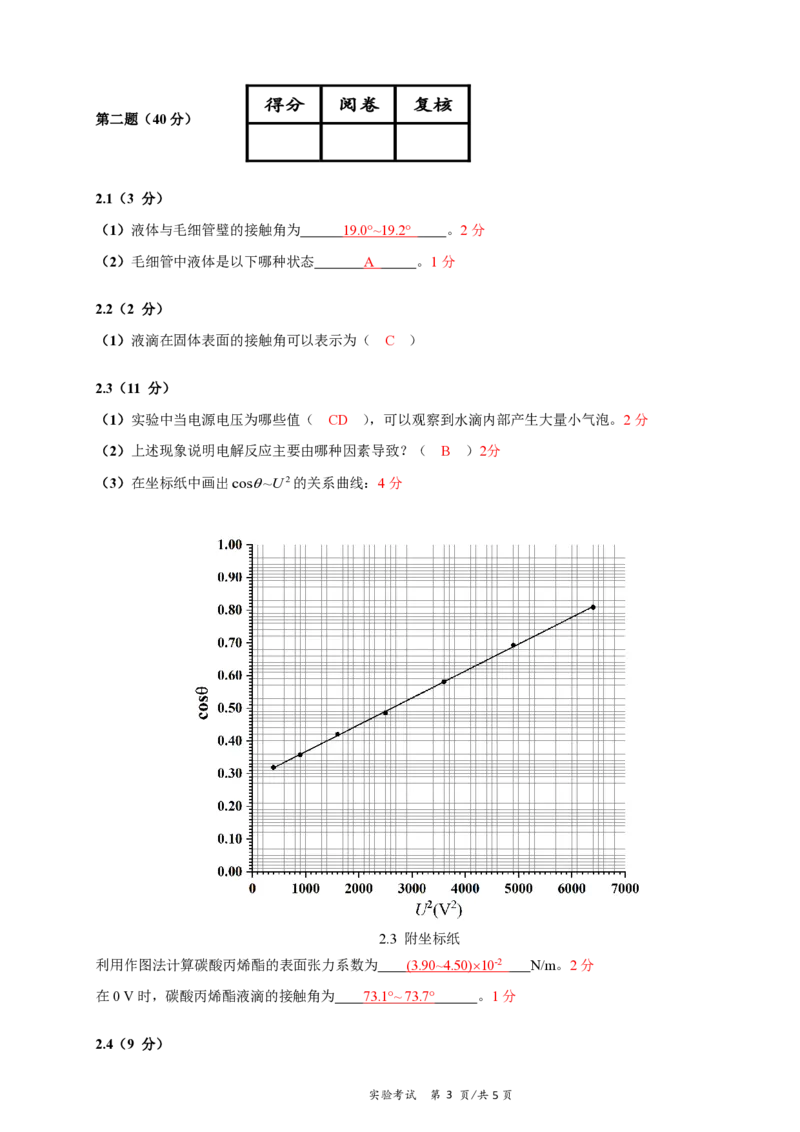 第41届全国中学生物理竞赛决赛实验试题解答与评分标准_2024-2025高三（6-6月题库）_2024年10月试卷_1028第41届全国中学生物理竞赛决赛理论试题+实验试题（含答案）