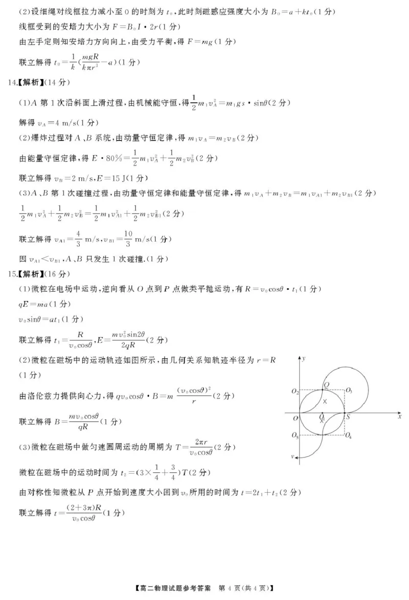 高二物理答案_2024-2025高二（7-7月题库）_2025年04月试卷(1)_0429湖南省三湘名校教育联盟2024-2025学年高二下学期期中