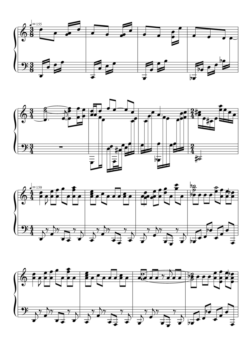 [東方ピアノEasyモード楽譜][lunatic][8]_一万首著名钢琴曲谱哈农贝多芬合集视频教学电子版高清无水印可打印_05动漫游戏钢琴谱合集_日系东方Project钢琴谱全集_东方project钢琴谱_123