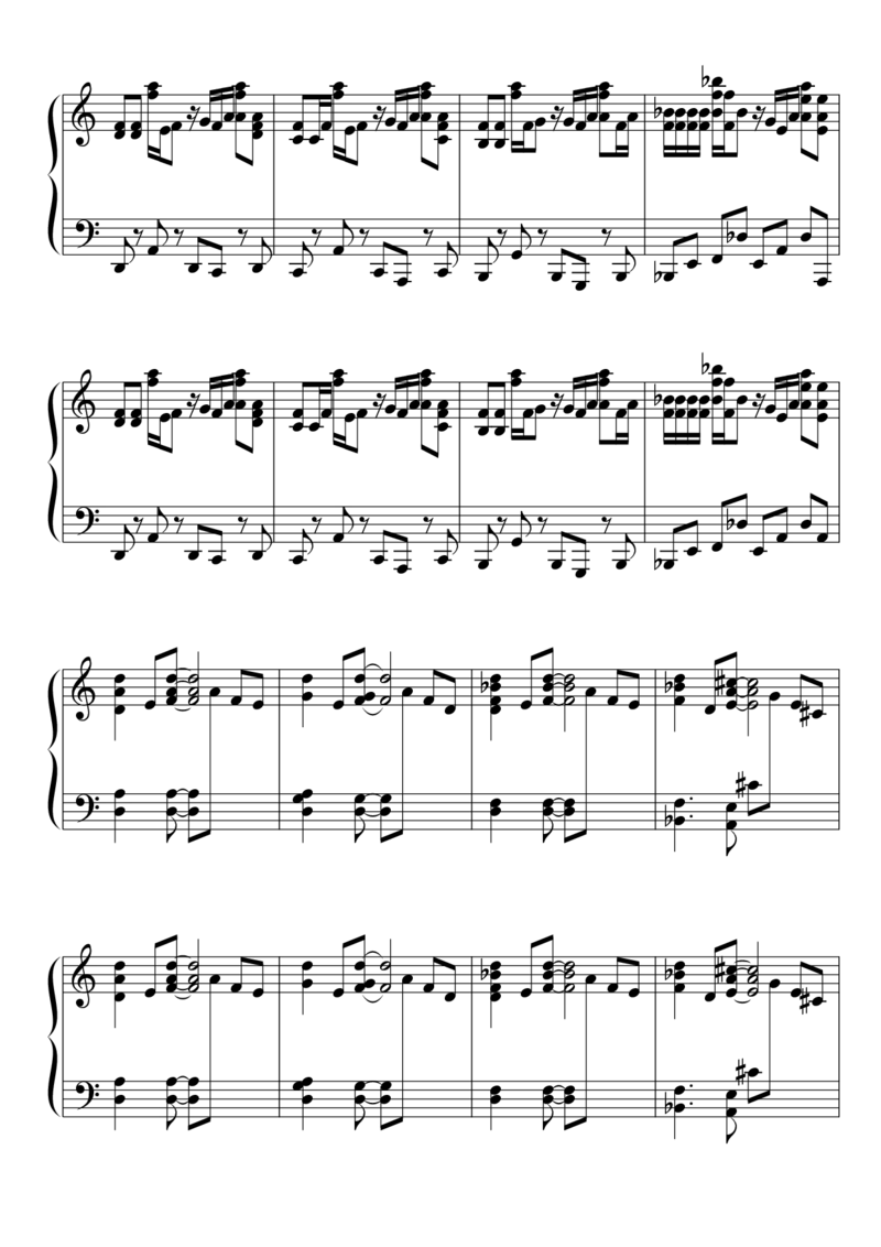 [東方ピアノEasyモード楽譜][lunatic][8]_一万首著名钢琴曲谱哈农贝多芬合集视频教学电子版高清无水印可打印_05动漫游戏钢琴谱合集_日系东方Project钢琴谱全集_东方project钢琴谱_123