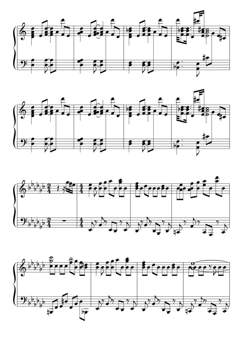 [東方ピアノEasyモード楽譜][lunatic][8]_一万首著名钢琴曲谱哈农贝多芬合集视频教学电子版高清无水印可打印_05动漫游戏钢琴谱合集_日系东方Project钢琴谱全集_东方project钢琴谱_123