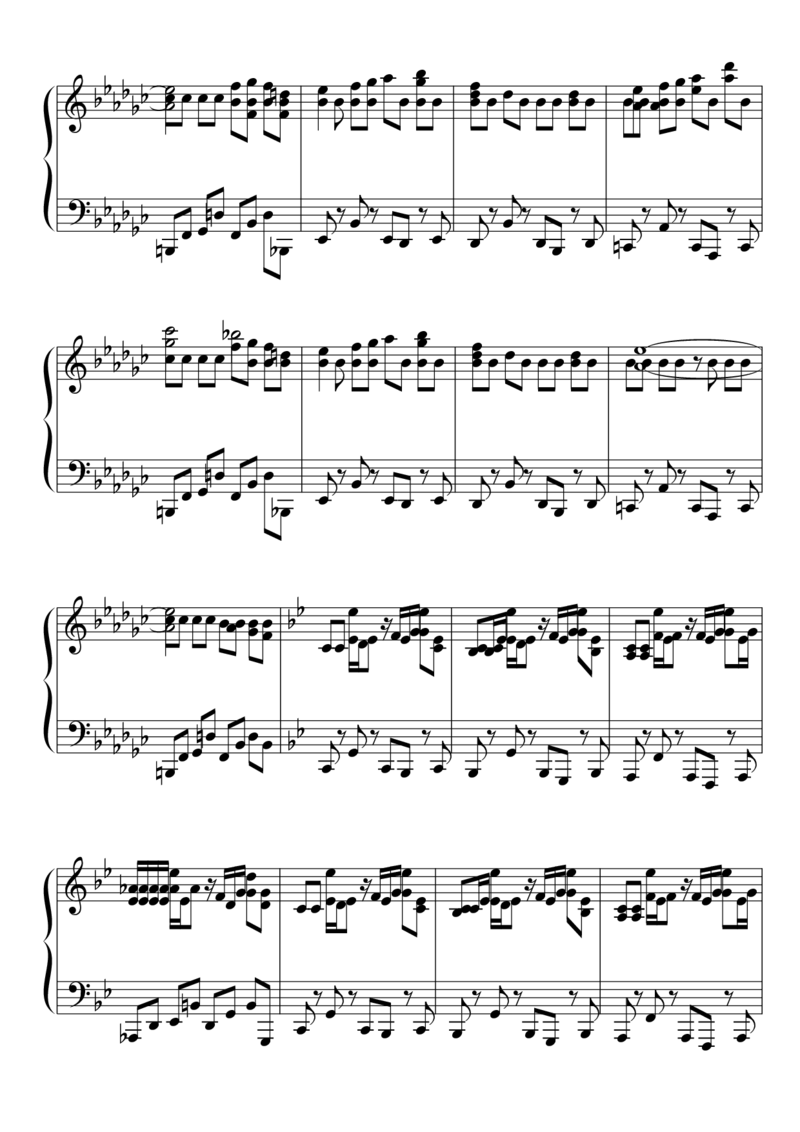 [東方ピアノEasyモード楽譜][lunatic][8]_一万首著名钢琴曲谱哈农贝多芬合集视频教学电子版高清无水印可打印_05动漫游戏钢琴谱合集_日系东方Project钢琴谱全集_东方project钢琴谱_123