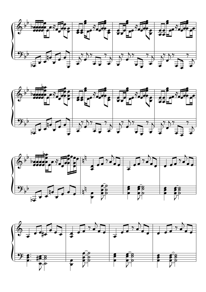 [東方ピアノEasyモード楽譜][lunatic][8]_一万首著名钢琴曲谱哈农贝多芬合集视频教学电子版高清无水印可打印_05动漫游戏钢琴谱合集_日系东方Project钢琴谱全集_东方project钢琴谱_123