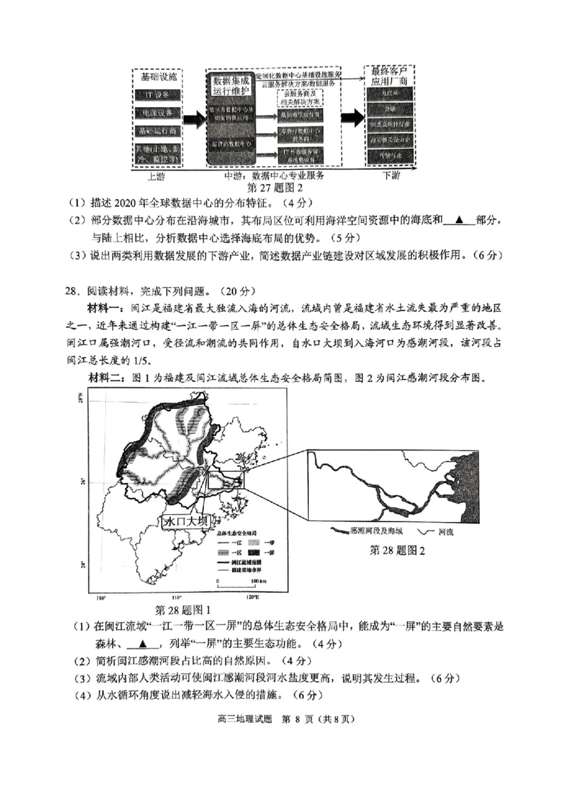 浙江省绍兴市诸暨市2024年12月高三诊断性考试试题地理（含答案）_2024-2025高三（6-6月题库）_2024年12月试卷_1210浙江省绍兴市诸暨市2025届高三上学期12月诊断性考试（一模）