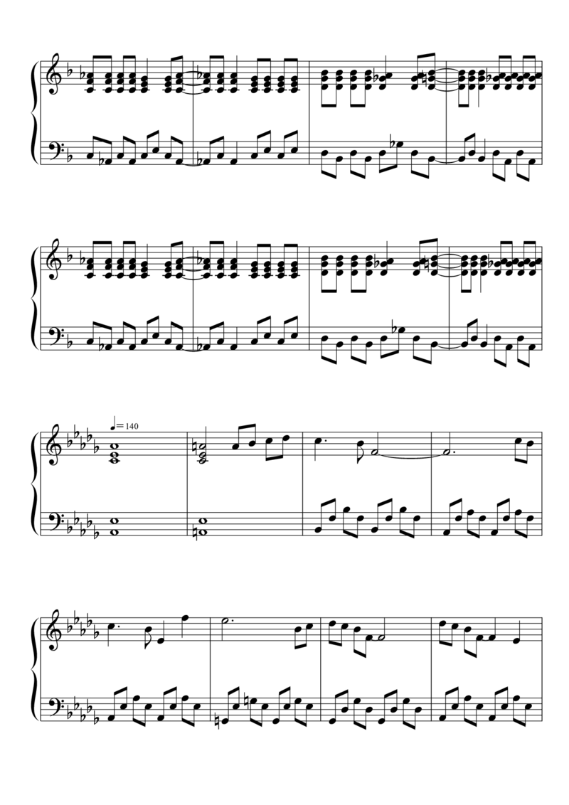 [東方ピアノEasyモード楽譜][easy][6]少女神性　～Pandora'sBox_一万首著名钢琴曲谱哈农贝多芬合集视频教学电子版高清无水印可打印_05动漫游戏钢琴谱合集_日系东方Project钢琴谱全集_西方