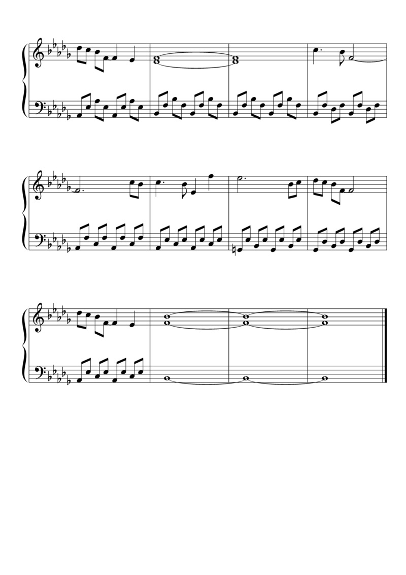 [東方ピアノEasyモード楽譜][easy][6]少女神性　～Pandora'sBox_一万首著名钢琴曲谱哈农贝多芬合集视频教学电子版高清无水印可打印_05动漫游戏钢琴谱合集_日系东方Project钢琴谱全集_西方