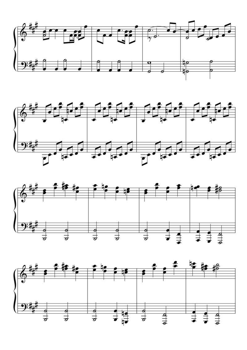 [東方ピアノEasyモード楽譜][normal][6]_一万首著名钢琴曲谱哈农贝多芬合集视频教学电子版高清无水印可打印_05动漫游戏钢琴谱合集_日系东方Project钢琴谱全集_东方project钢琴谱_405