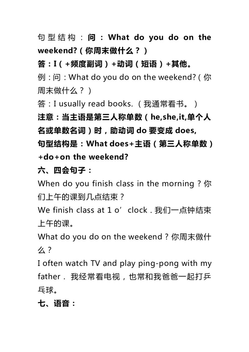 人教版英语PEP五年级下册知识点归纳_小学1-6年级全部试卷_英语_五年级_3-10-6、小学五年级英语下册_3-10-6-1、复习、知识点、归纳汇总_人教PEP版