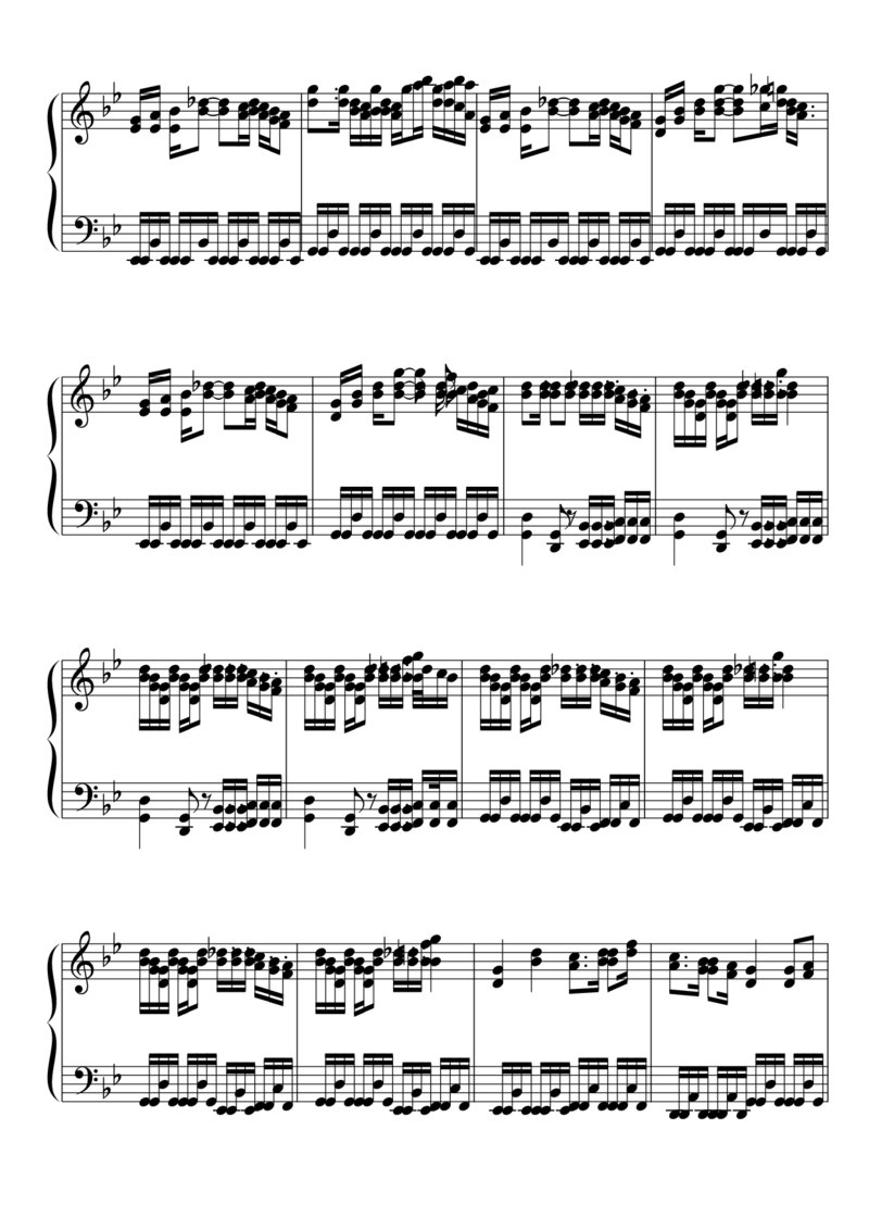 [東方ピアノEasyモード楽譜][lunatic][6]天空のグリニッジ_一万首著名钢琴曲谱哈农贝多芬合集视频教学电子版高清无水印可打印_05动漫游戏钢琴谱合集_日系东方Project钢琴谱全集