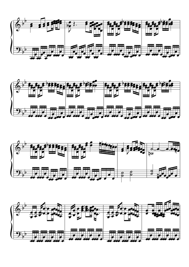 [東方ピアノEasyモード楽譜][lunatic][6]天空のグリニッジ_一万首著名钢琴曲谱哈农贝多芬合集视频教学电子版高清无水印可打印_05动漫游戏钢琴谱合集_日系东方Project钢琴谱全集