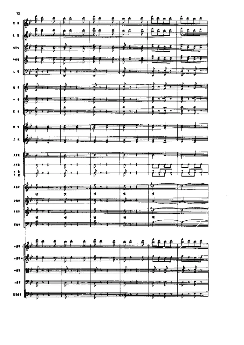 《长征组歌》交响总谱全集_一万首著名钢琴曲谱哈农贝多芬合集视频教学电子版高清无水印可打印_08名曲总谱合集