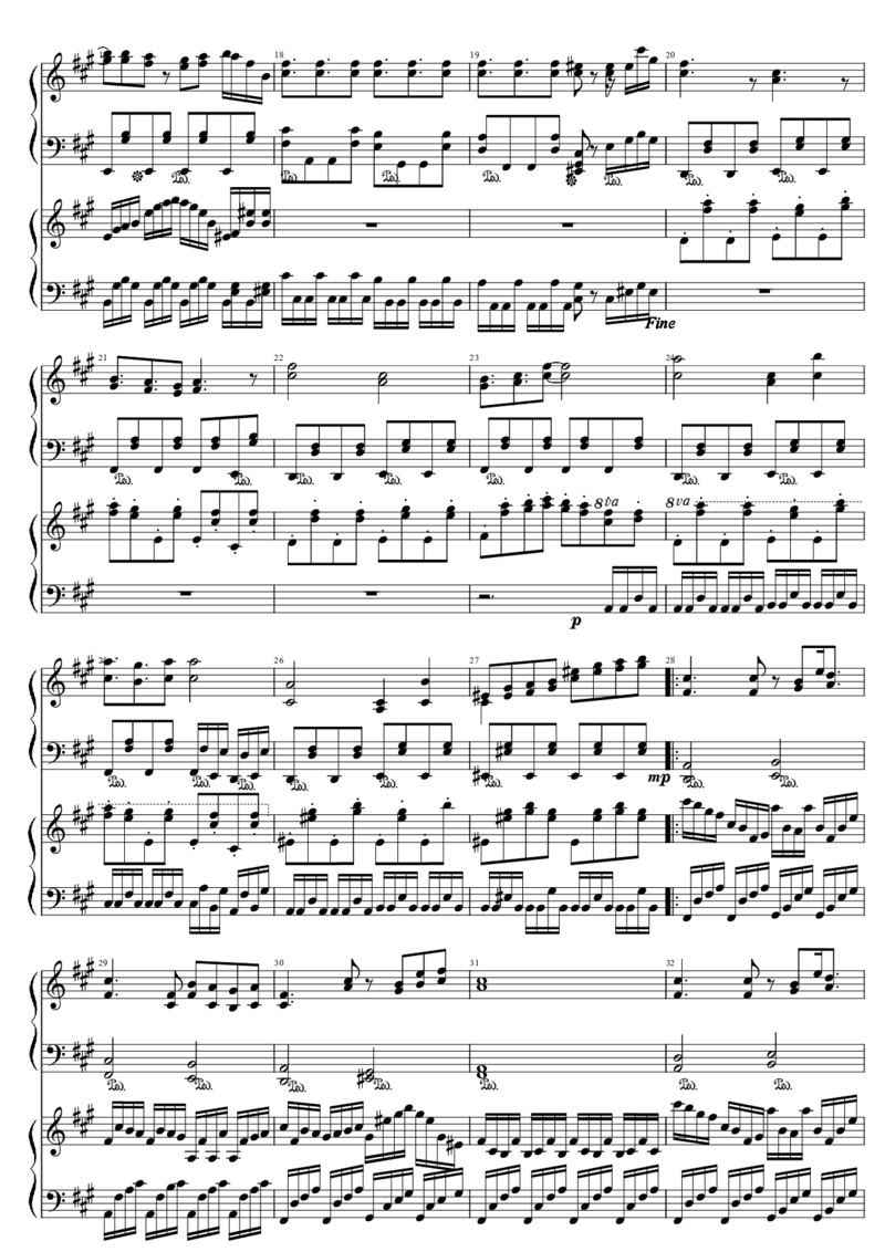 [ScarlettDevil][lunatic][4]二色蓮花蝶～Ancients2台piano_一万首著名钢琴曲谱哈农贝多芬合集视频教学电子版高清无水印可打印_05动漫游戏钢琴谱合集_日系东方Project钢琴谱全集_东方project钢琴谱